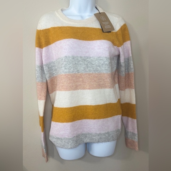 Vero Moda Maternity Striped Sweater | Size S | Multicolor Crew Neck | NWT - Picture 3 of 8